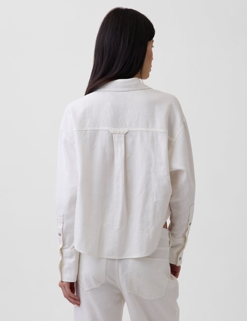Linen-Cotton Oversized Shirt