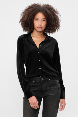 Recycled Relaxed Velvet Easy Shirt