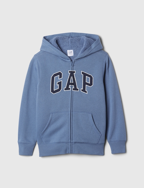 Kids Relaxed Gap Logo Sherpa Zip Hoodie