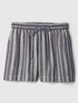 4" Mid Rise Stripe Linen-Blend Shorts