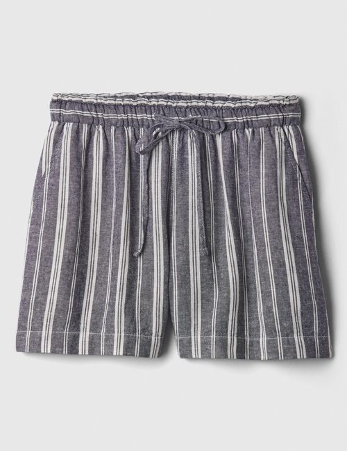 4" Mid Rise Stripe Linen-Blend Shorts