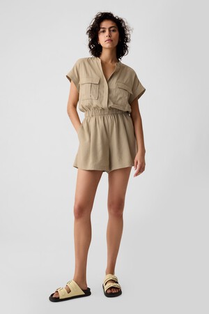 SS UTILITY ROMPER - LINEN