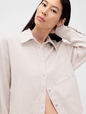 Linen-Cotton Oversized Shirt