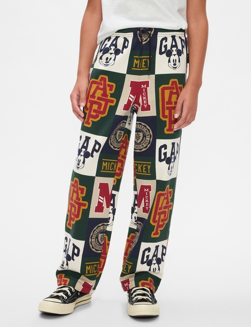 Gap × Disney Kids Vintage Soft Mickey Mouse Logo Sweatpants