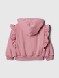 babyGap Vintage Soft Logo Ruffle Zip Hoodie