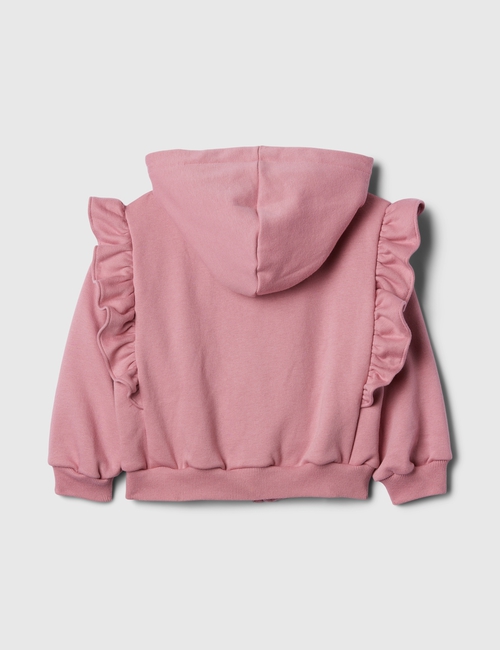 babyGap Vintage Soft Logo Ruffle Zip Hoodie