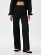 High Stride Wide-Leg Ankle Khakis