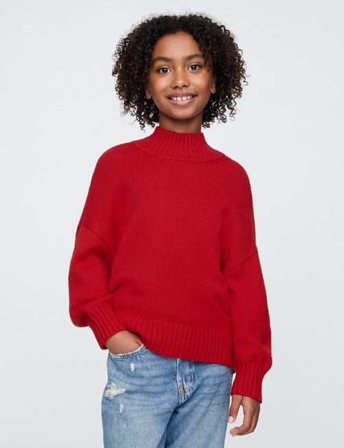 Kids CashSoft Oversized Mockneck Sweater