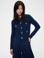 GAP STUDIO CROPPED GOLD BUTTON JACKET CARDIGAN