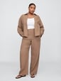 Mid Rise Gauze Pull-On Wide-Leg Pants