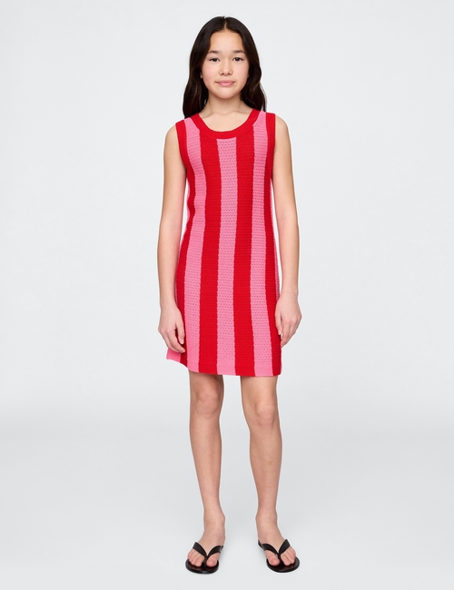 Kids Crochet Stripe Dress