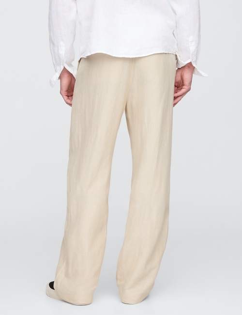 Linen-Cotton '90s Loose Pleated Khakis