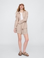 Linen-Blend Easy Shirt