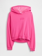 Relaxed Gap Mini-Logo Cropped Hoodie