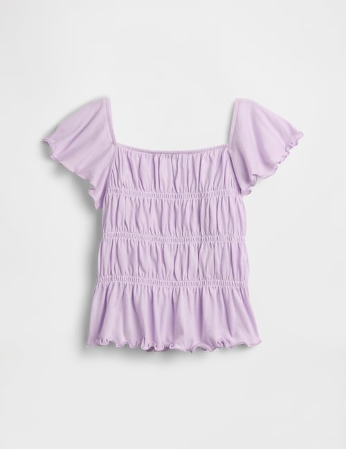 V-SS SMOCKED TOP