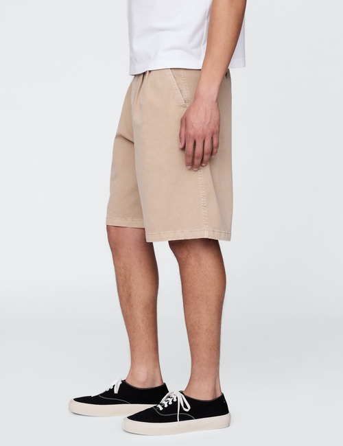 Pleated Khaki Shorts