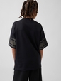 Kids Mesh Oversized Graphic Jersey T-Shirt