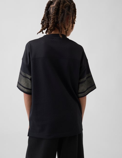 Kids Mesh Oversized Graphic Jersey T-Shirt
