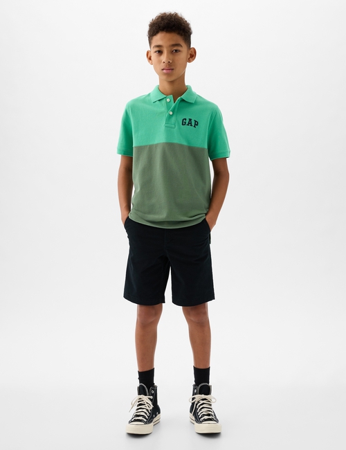 Kids Gap Logo Colorblock Pique Polo Shirt