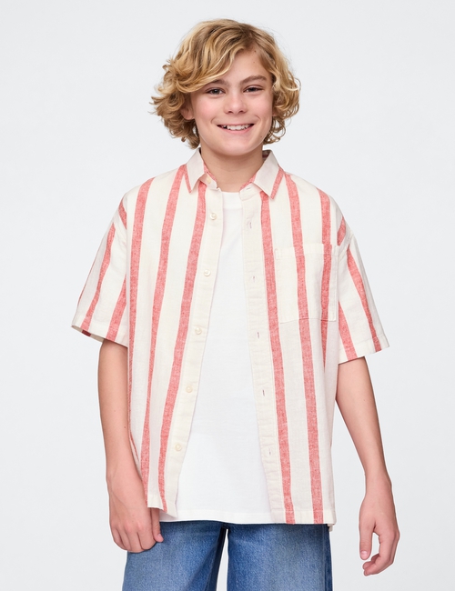 Kids Linen-Cotton Relaxed Shirt