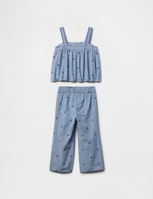 Baby & Toddler Chambray Heart Outfit Set