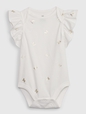 Baby 100% Organic Cotton Mix and Match Flutter Sleeve Bodysuit