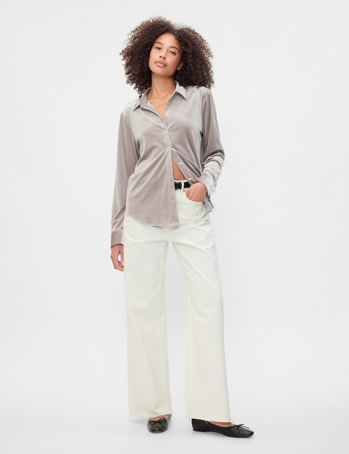 Recycled Relaxed Velvet Easy Shirt