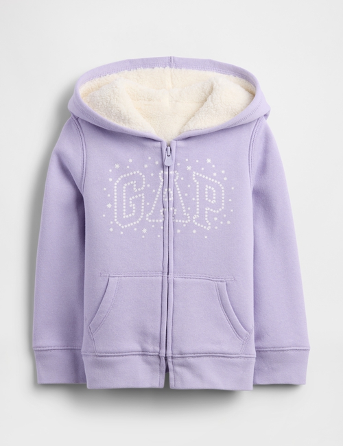 babyGap Logo Sherpa-Lined Hoodie