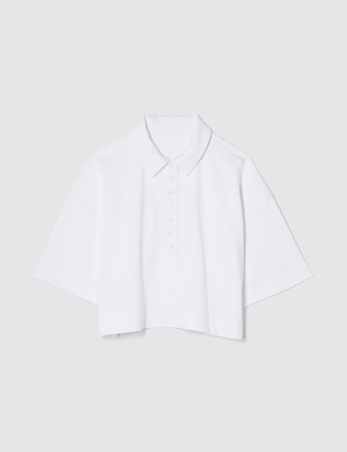 Organic Cotton VintageSoft Heavyweight Cropped Polo Shirt