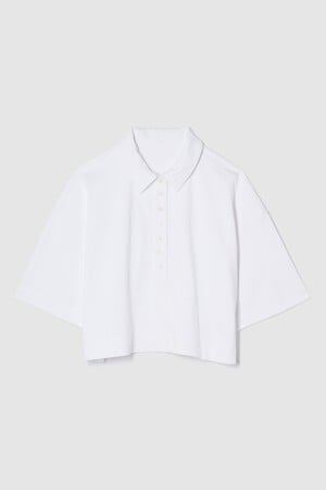 Organic Cotton VintageSoft Heavyweight Cropped Polo Shirt