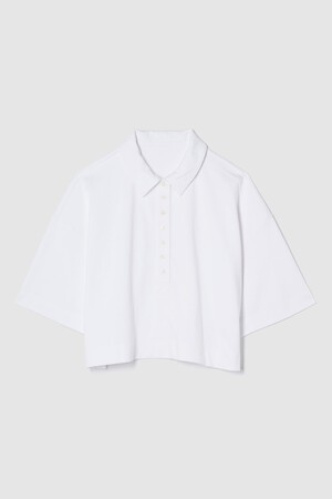 Organic Cotton VintageSoft Heavyweight Cropped Polo Shirt
