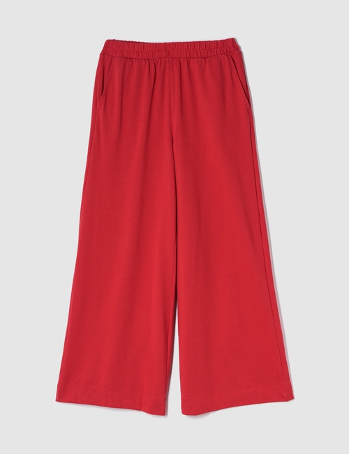 Organic Cotton Heavyweight Cropped Wide-Leg Pants