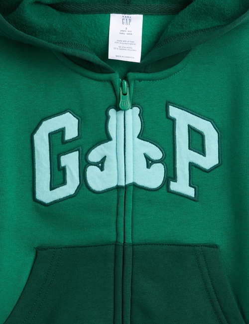 babyGap Relaxed Logo Colorblock Zip Hoodie