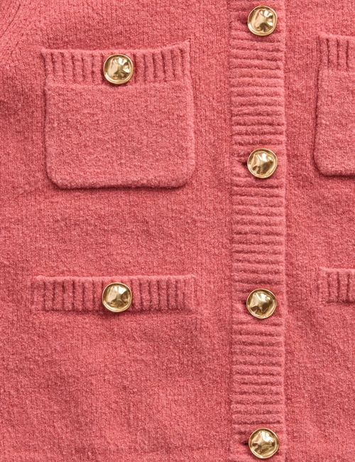 GAP STUDIO CROPPED GOLD BUTTON JACKET CARDIGAN