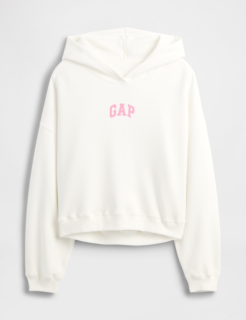 Relaxed Gap Mini-Logo Cropped Hoodie