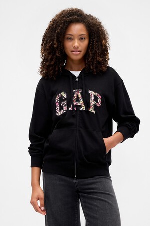Relaxed Gap Logo Zip Hoodie