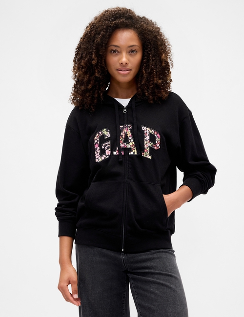 Relaxed Gap Logo Zip Hoodie