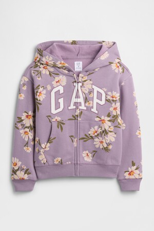 Kids Relaxed Gap Logo Print Zip Hoodie
