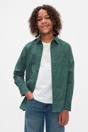 Kids Organic Cotton Poplin Shirt
