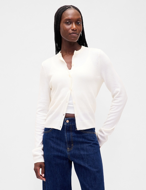 CASHSOFT CROPPED 90S CARDI