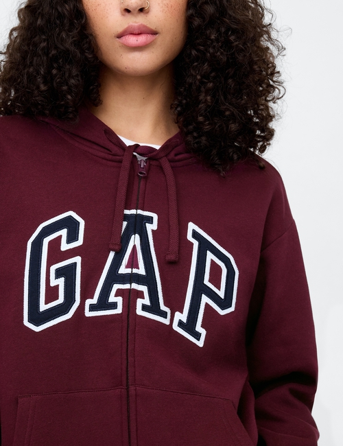 Relaxed Gap Logo Zip Hoodie