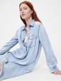 GapStudio Draped Denim Shirtdress