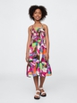 Kids Smocked Ruffle Midi Dress