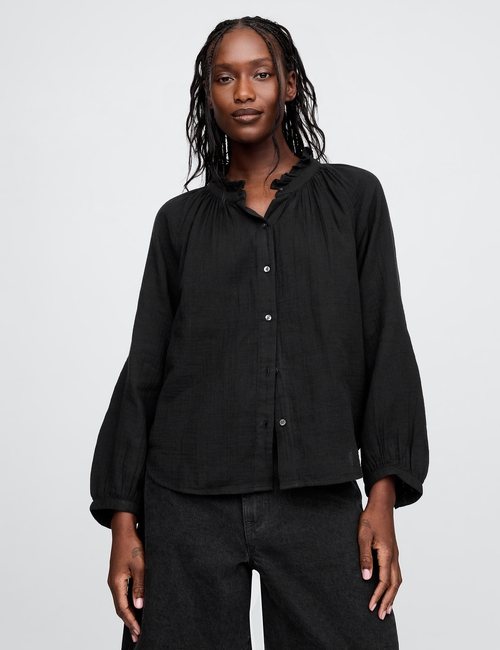 Crinkle Gauze Shirt