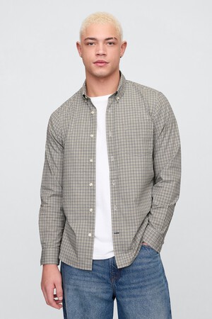 Stretch Poplin Shirt in Standard Fit
