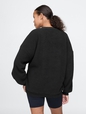 Oversized Sherpa Heart Logo Sweatshirt