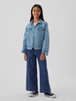 Kids High Rise Stride Wide-Leg Ankle Jeans