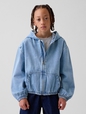 SOFT HOODED DENIM JACKET - INDIGO