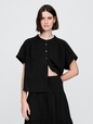Crinkle Gauze Dolman Shirt