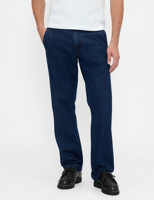 STRAIGHT FIT DARK WASH TROUSER
